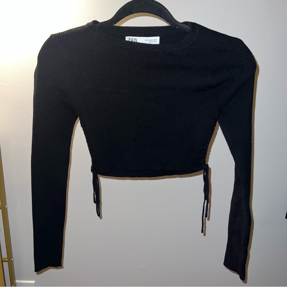 Cropped sweater long sleeve